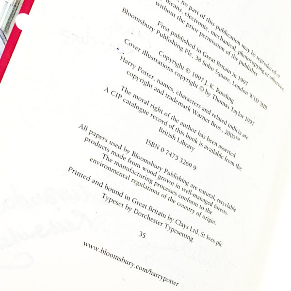 NUMBERLINE PHILOSOPHERS STONE RARE BOOK