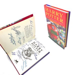 Harry Potter rare cast signed philosophers stone j k Rowling