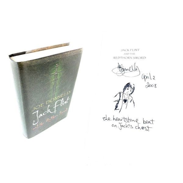 Jack Flint and the Redthorn Sword By Joe Donnelly Signed and Doodled First Edition First Printing Book