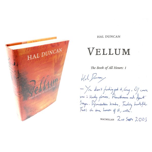 Vellum: The Book of All Hours By Hal Duncan Signed Lined First Edition First Printing
