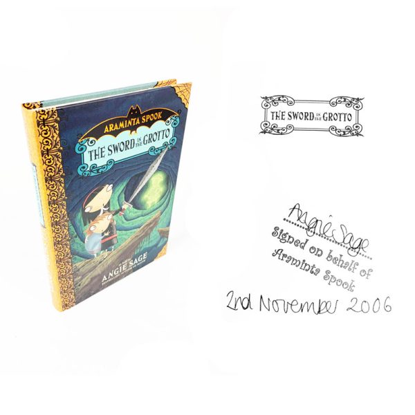 The Sword in the Grotto (Araminta Spook Book 2) By Angie Sage Signed Numbered and Stamped First Edition First Printing