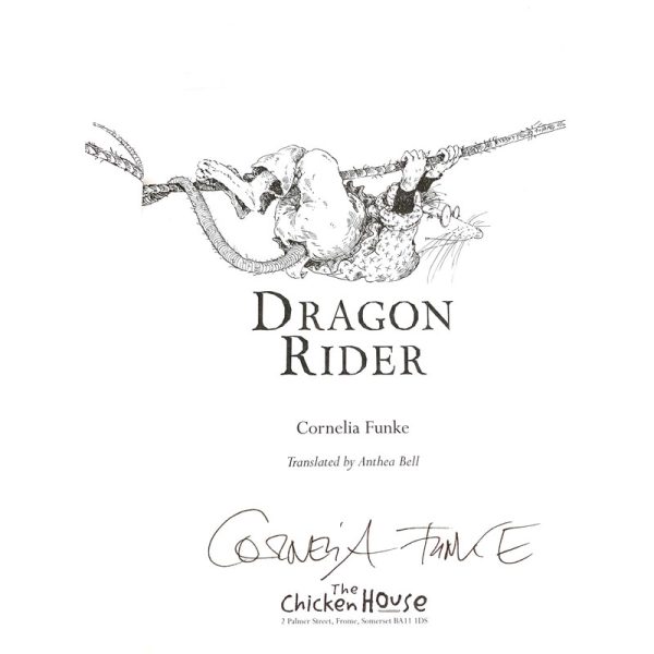 Dragon Rider By Cornelia Funke Signed Limited Edition with Red Endpapers