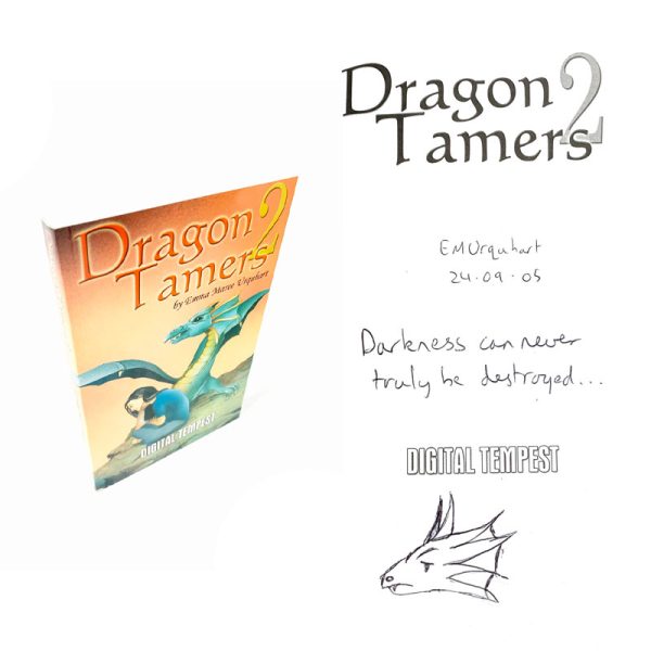 Dragon Tamers Book 2 Digital Tempest By Emma Maree Urquhart Signed Doodled First Edition Book