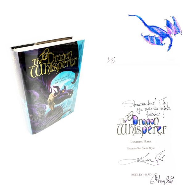 The Dragon Whisperer By Lucinda Hare Rare Doodled Signed First Edition Book  1/10
