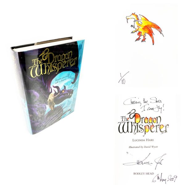 The Dragon Whisperer By Lucinda Hare Rare Doodled Signed First Edition  Book 1/10