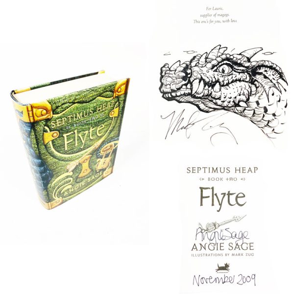 Flyte (Septimus Heap Book 2) By Angie Sage Double Signed & Mark Zug Illustration First Edition First  Printing