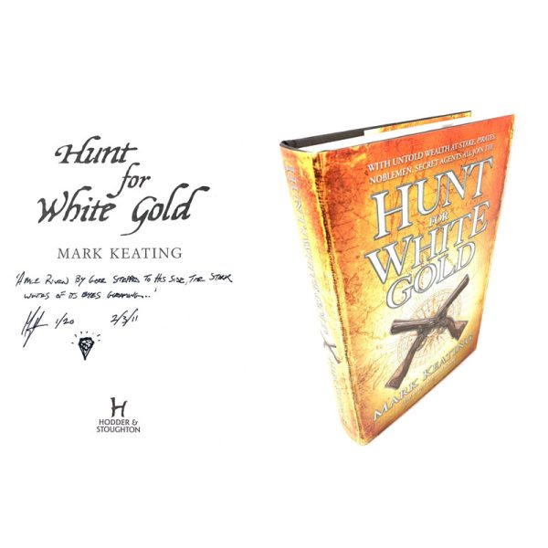 Hunt for White Gold (Pirate Devlin 2) By Mark Keating Rare Signed and Doodled First Edition Book