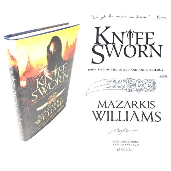 Knife Sworn By Mazarkis Williams Rare Signed Doodled First Edition First Printing Book 3/5