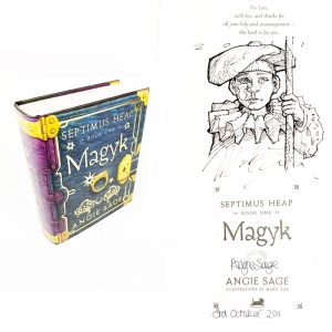 Magyk  (Septimus Heap Book 1) By Angie Sage Double Signed First Edition First Printing & Illustration By Mark Zug