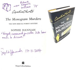 Hercule Poirot - The Monogram Murders By Sophie Hannah (Agatha Christie) Doodled Signed First Edition (ULTRA RARE) (1/5)