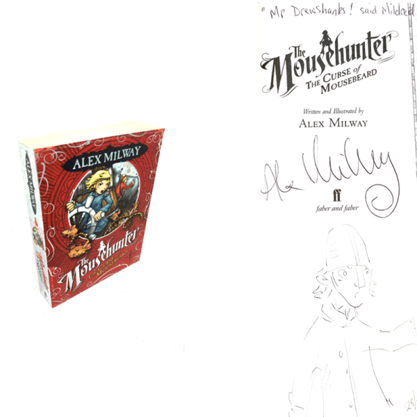 The Curse of Mousebeard By Alex Milway Signed Doodled First Edition Book