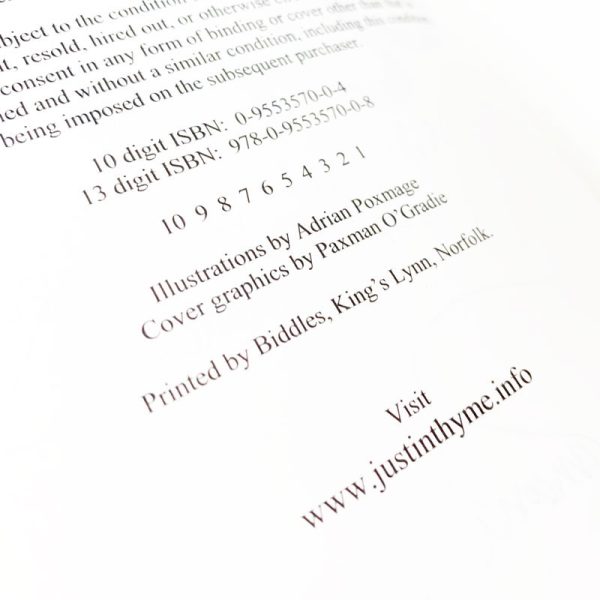 Justin Thyme (Tartan of Thyme) By Panama Oxridge First Edition First Printing (19/100) (Self Published)