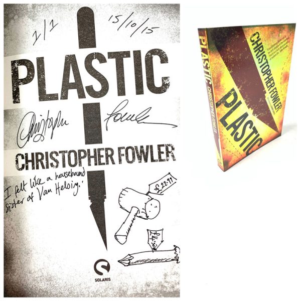 Plastic By Christopher Fowler Doodled Signed First Edition Book