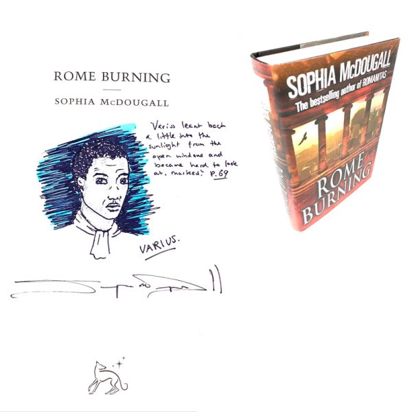Rome Burning By Sophia McDougall Signed Doodled First Edition Book