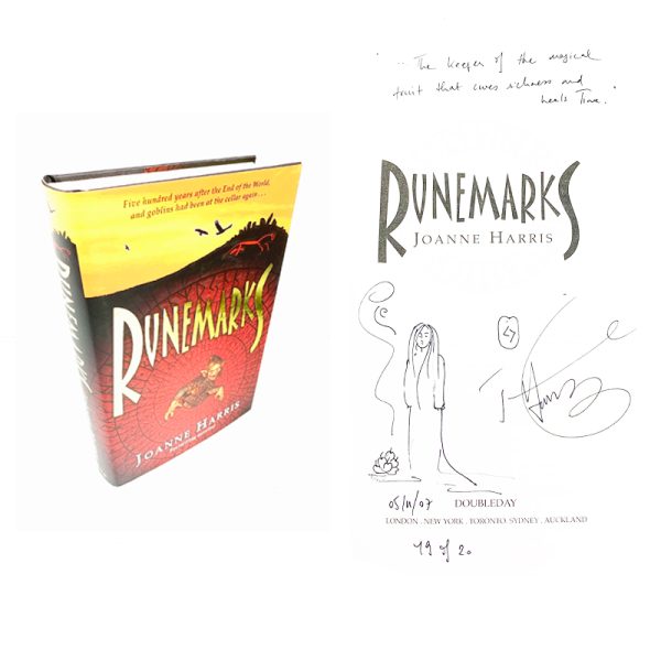 Runemarks By Joanne Harris Signed Doodled First Edition Book 19/20