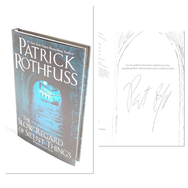The Slow Regard of Silent Things By  Patrick Rothfuss Signed and Doodled First Edition First Printing