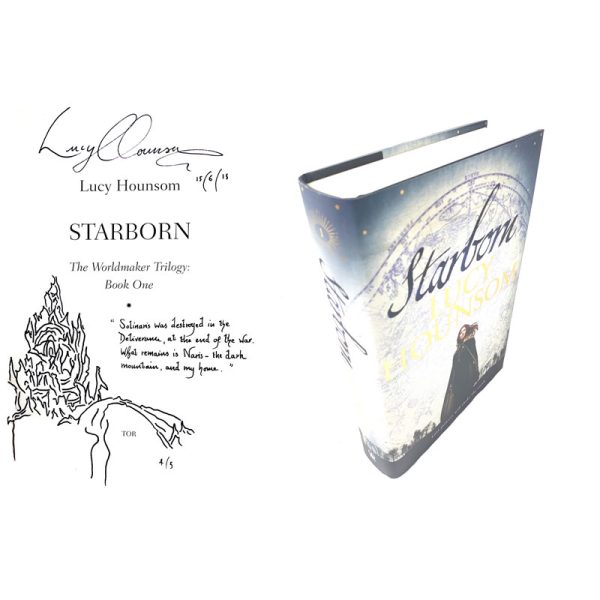 Starborn: The Worldmaker Trilogy: Lucy Hounsom Rare Doodled Signed  First Edition Book