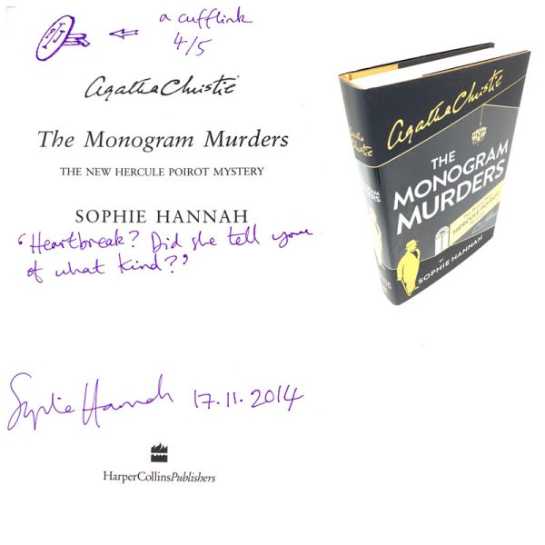 Hercule Poirot - The Monogram Murders By Sophie Hannah (Agatha Christie) Signed Doodled First Edition (4/5)