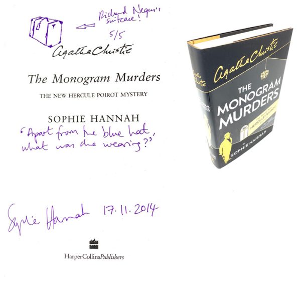 Hercule Poirot - The Monogram Murders By Sophie Hannah (Agatha Christie) Doodled Signed First Edition (5/5)