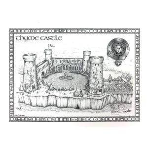 Justin Thyme (Tartan of Thyme) By Panama Oxridge Thyme Castle Limited Edition Print (6/50)