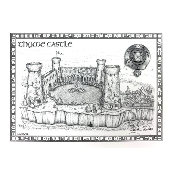 Justin Thyme (Tartan of Thyme) By Panama Oxridge Thyme Castle Limited Edition Print (6/50)