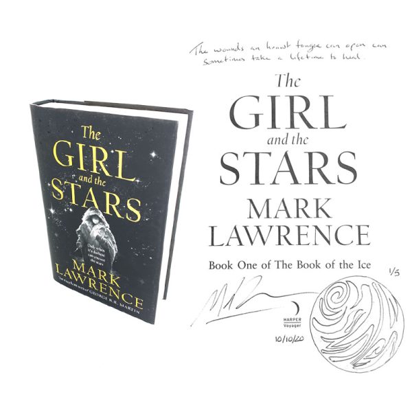 Signed First Edition Book Mark Lawrence The Girl and the Stars